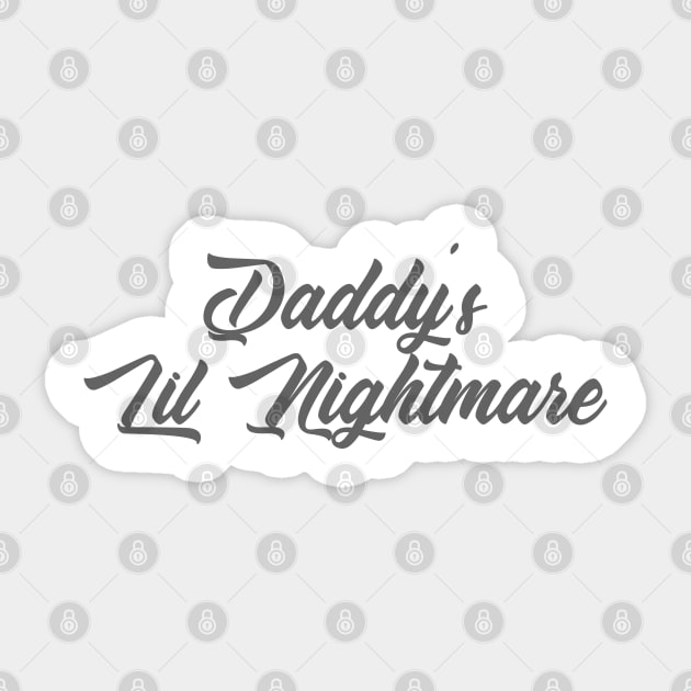 Halloween - Daddy's Lil Nightmare Sticker by sheepmerch